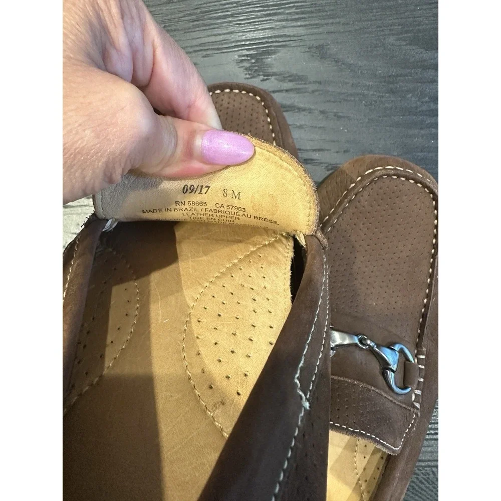 MEN'S 14TH AND UNION HORSE BIT DRIVERS IN DARK BROWN PERFFERATED SIZE 8 - Picture 9 of 11